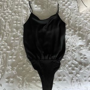 Lulus Black Cowl-Neck Body Suit. Never Worn!